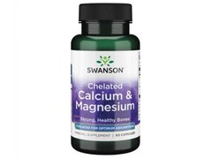 Swanson Albion Chelated Calcium & Magnesium - 60 Capsule